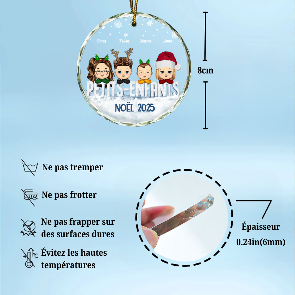Orement de Noël avec enfants pour grand-mère, grand-père, papa et maman