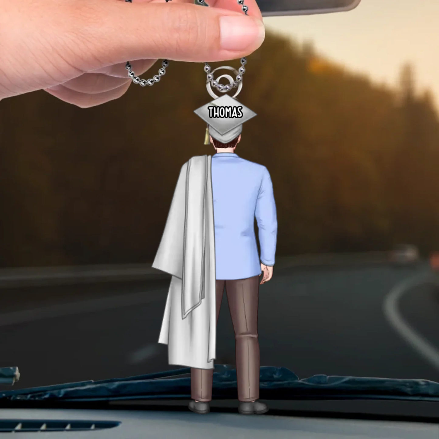 Pendentif de rétroviseur personnalisé pour la remise de diplôme