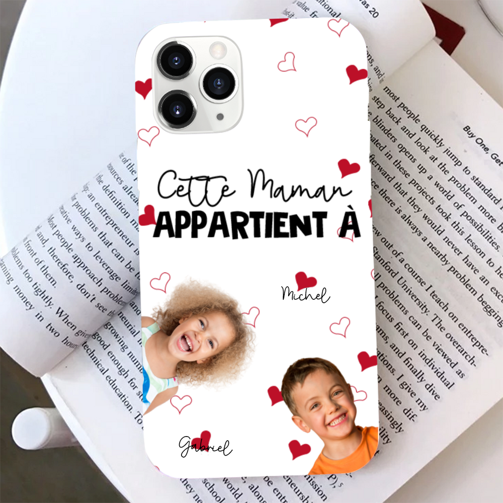 Cette... appartient à – Coque de téléphone personnalisée avec photos pour iPhone et Samsung