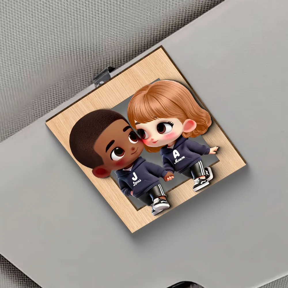 Clip pare-soleil personnalisé – Couple LGBT amoureux