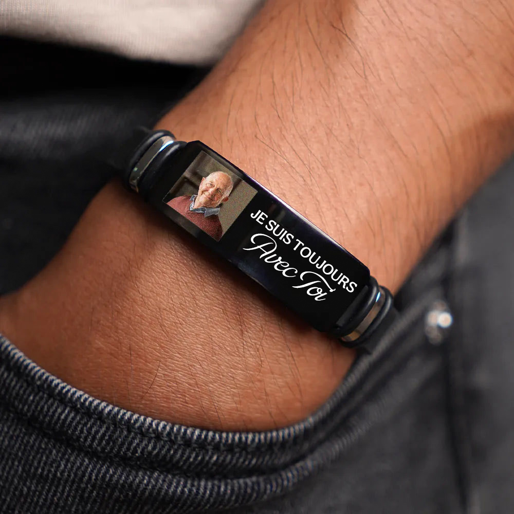 Je ne marche pas seul(e) – Bracelet personnalisé avec photo