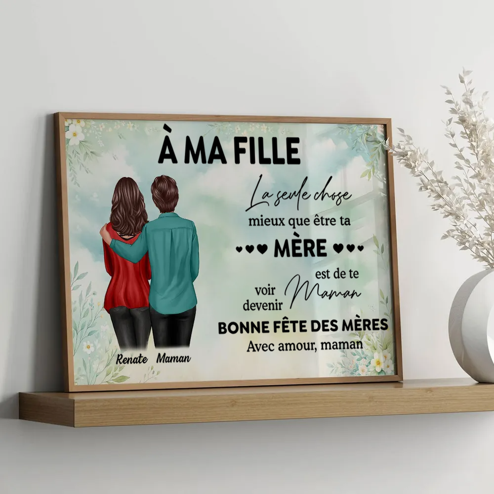 À ma fille / belle-fille – Affiche murale personnalisée
