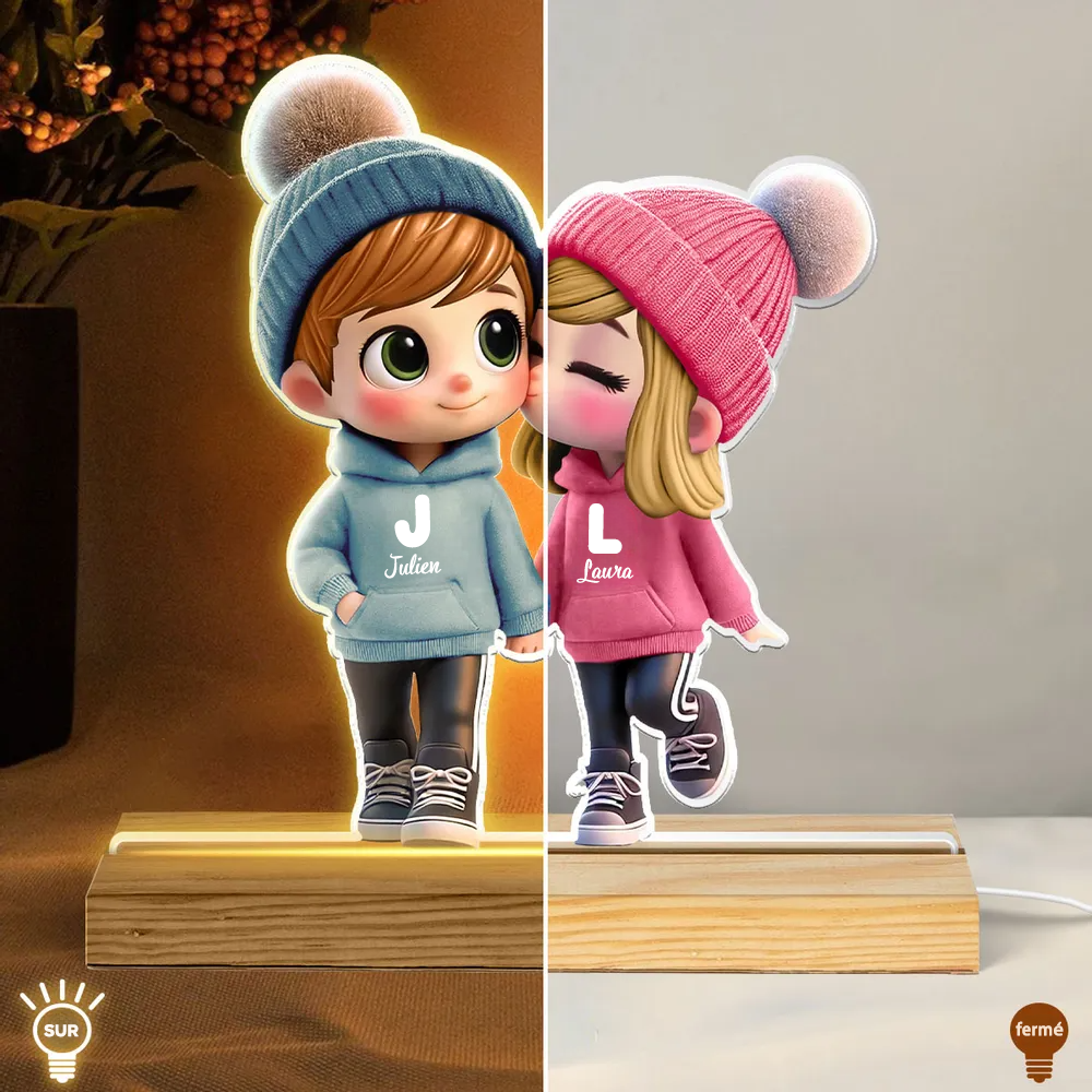 Veilleuse personnalisée avec couple