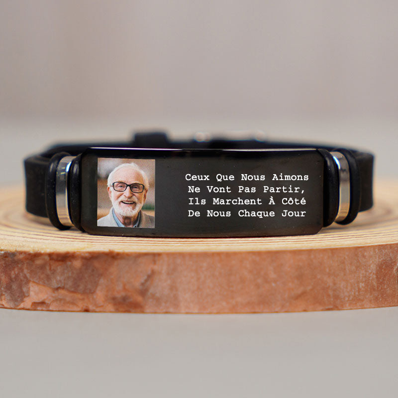 Bracelet avec photo – Cadeau de deuil personnalisé