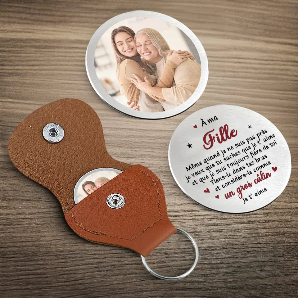 Étreinte de poche avec photo et message - Cadeau pour fille, fils, petit-fils et petite-fille