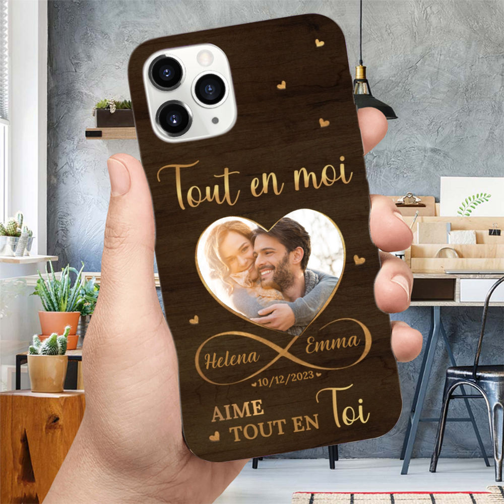Coque de téléphone personnalisée pour iPhone et Samsung – Cadeau pour l'amour