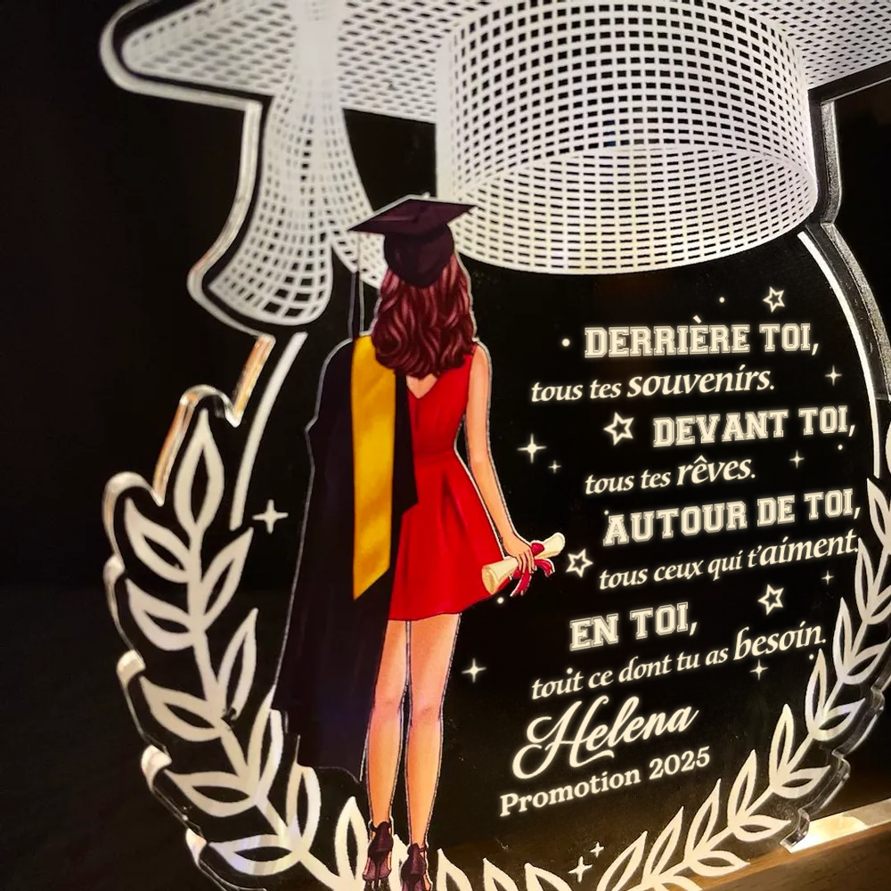 Veilleuse LED personnalisée pour la remise de diplôme