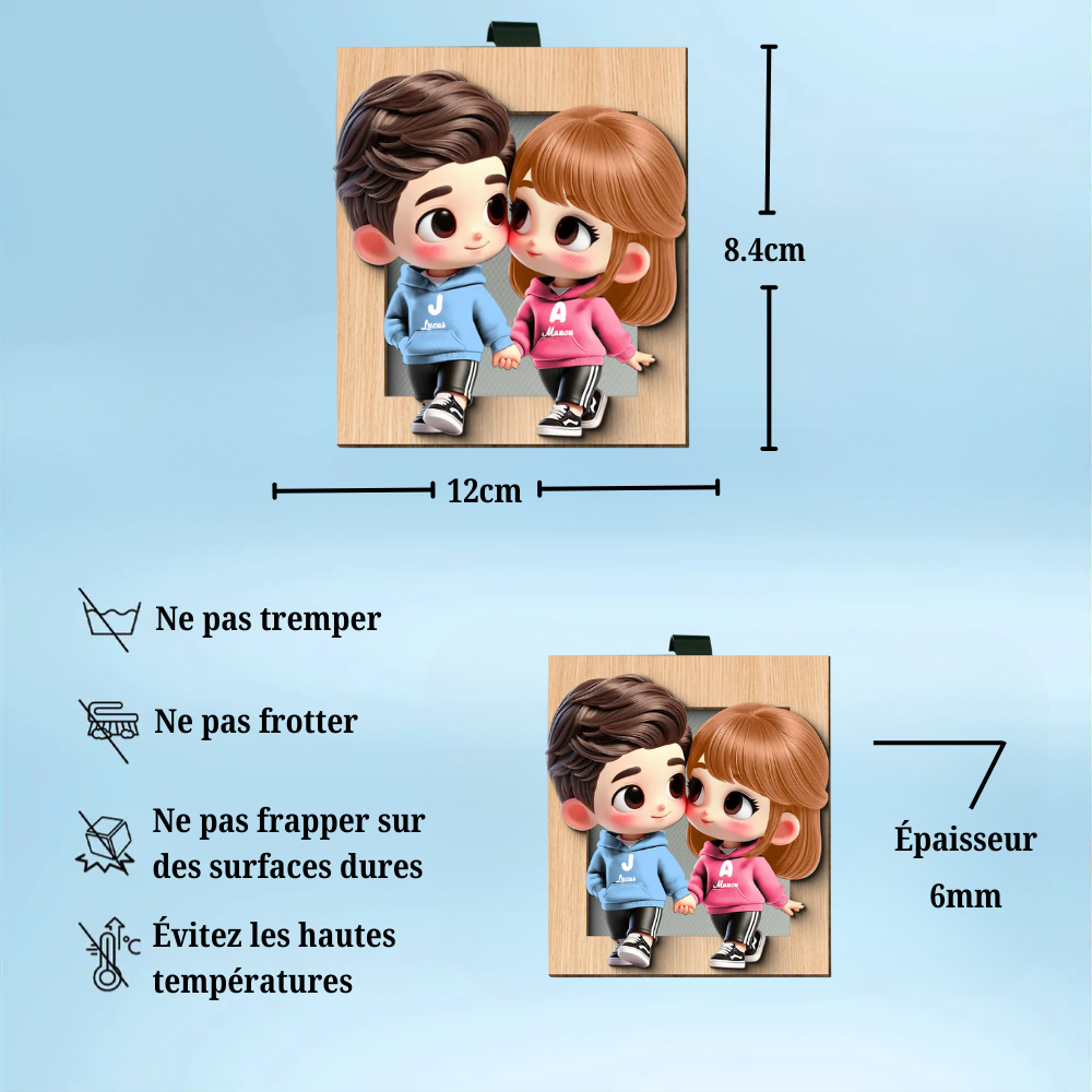 Clip pare-soleil personnalisé – Couple LGBT amoureux