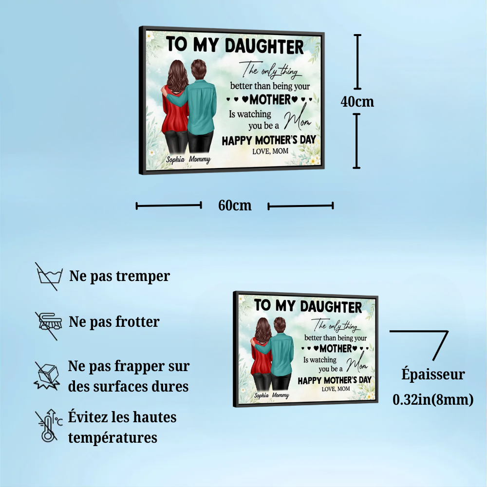À ma fille / belle-fille – Affiche murale personnalisée