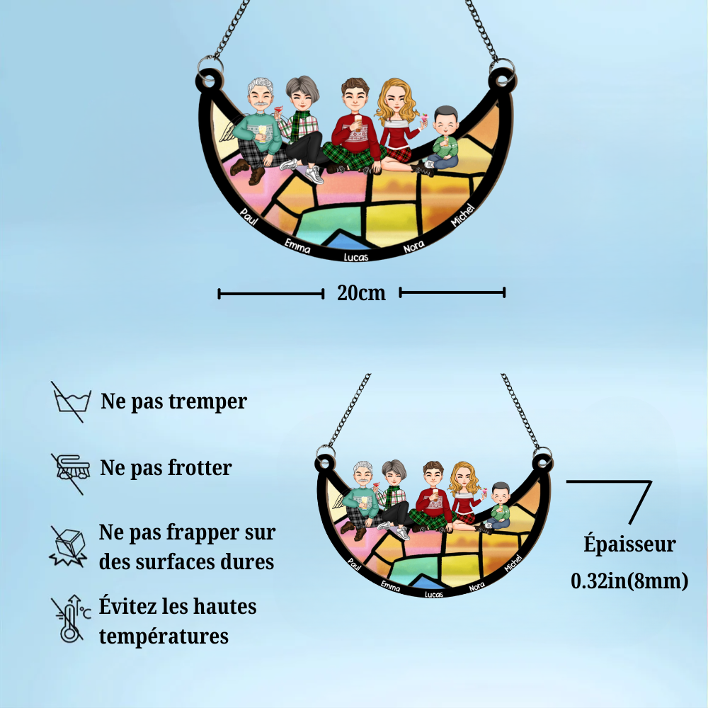 Attrape-soleil personnalisé pour sœurs, amies, couples et famille