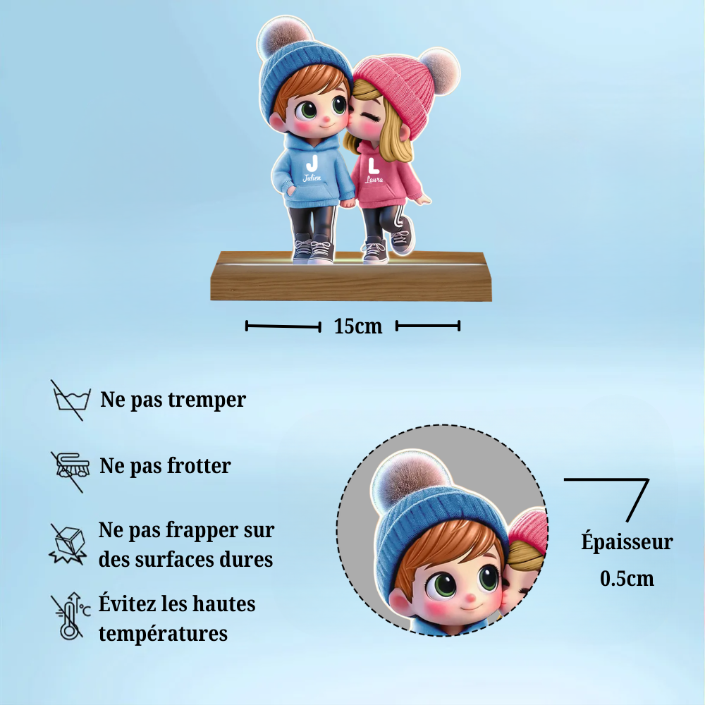 Veilleuse personnalisée avec couple
