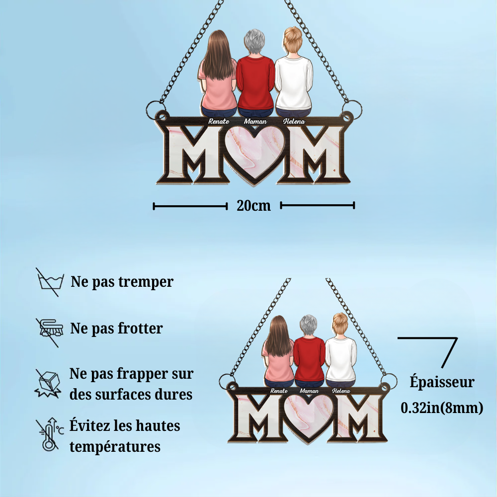 Capteur de soleil MOM personnalisé pour maman