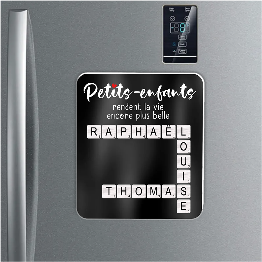 Magnet de réfrigérateur en acrylique personnalisé – Mots croisés – Cadeau pour Mamie