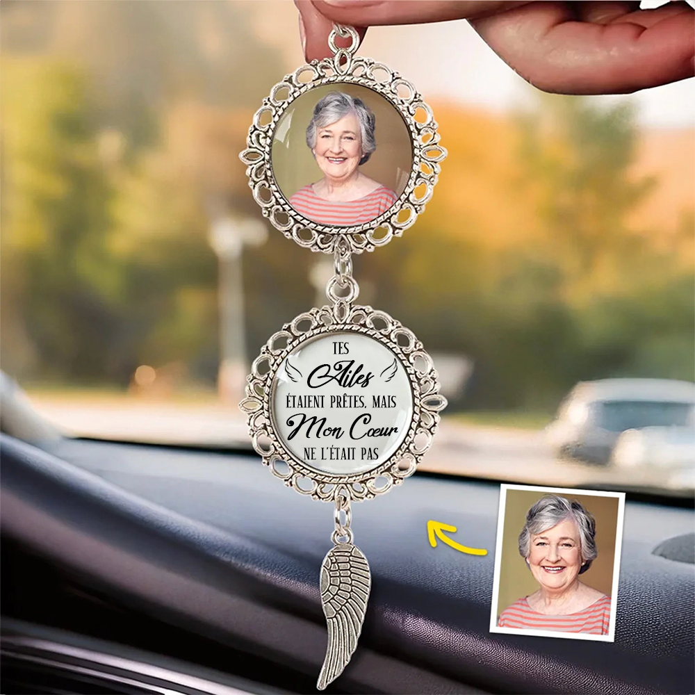 Pendentif en métal personnalisé avec photo – Cadeau de deuil