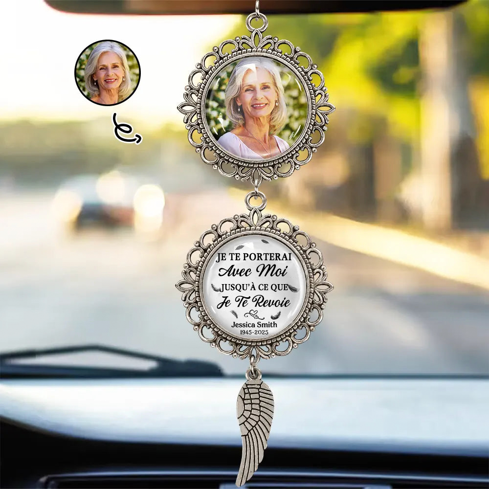 Je te porte avec moi... Pendentif personnalisé – Cadeau de deuil