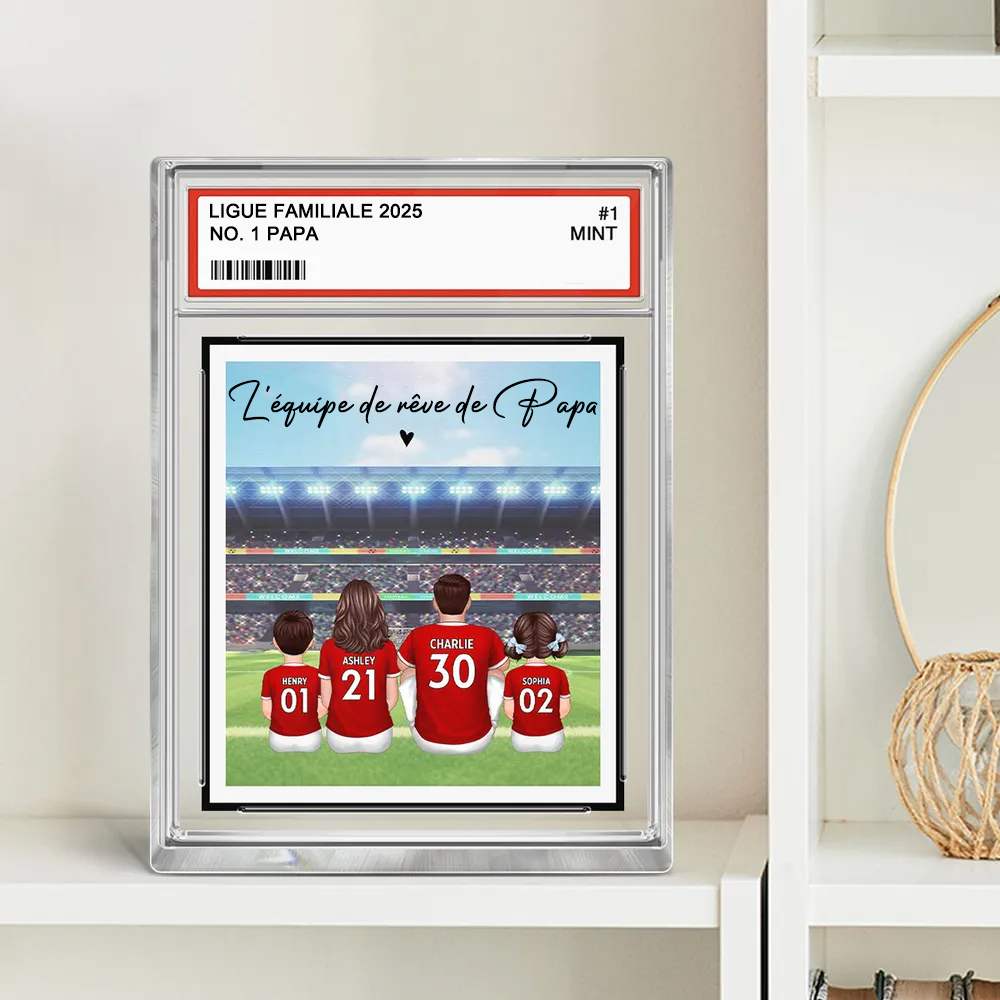 Plaque en acrylique personnalisée – Famille de footballeurs