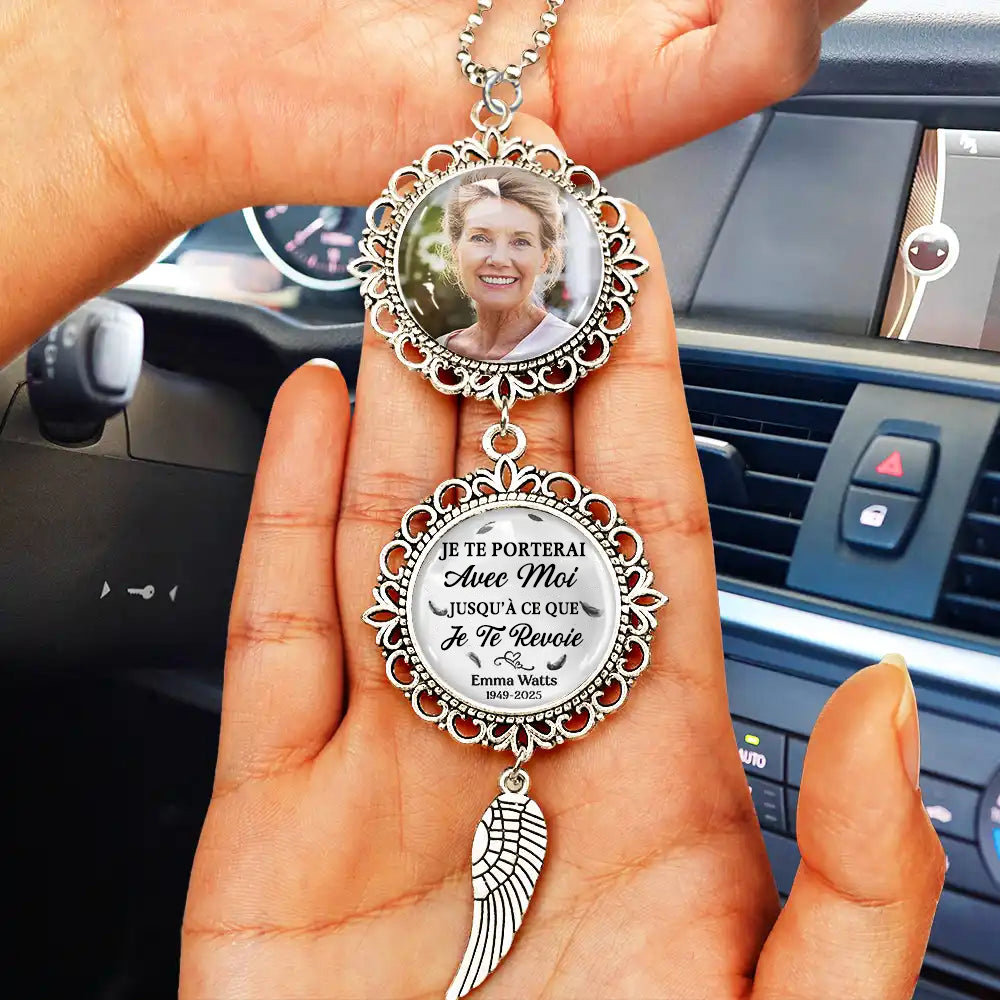 Je te porte avec moi... Pendentif personnalisé – Cadeau de deuil