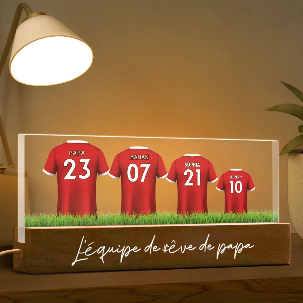 Maillot de football – Veilleuse personnalisée pour la famille