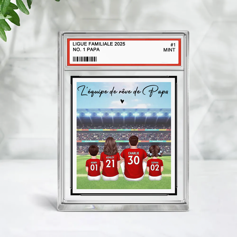 Plaque en acrylique personnalisée – Famille de footballeurs