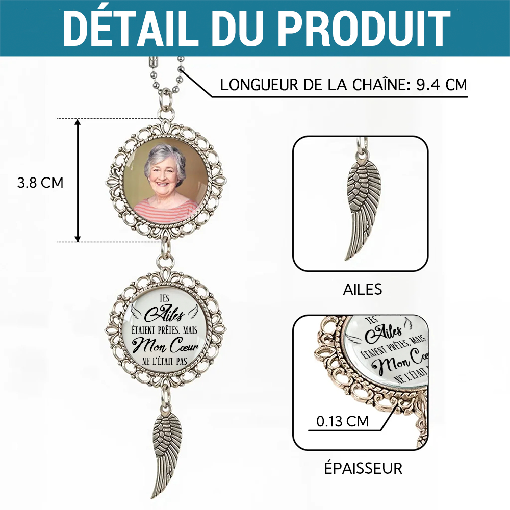 Pendentif en métal personnalisé avec photo – Cadeau de deuil