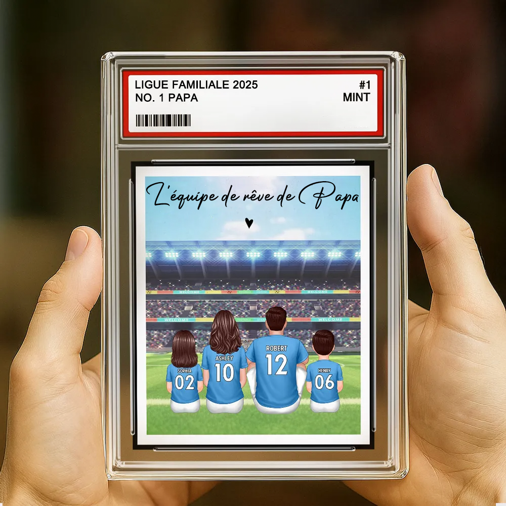 Plaque en acrylique personnalisée – Famille de footballeurs
