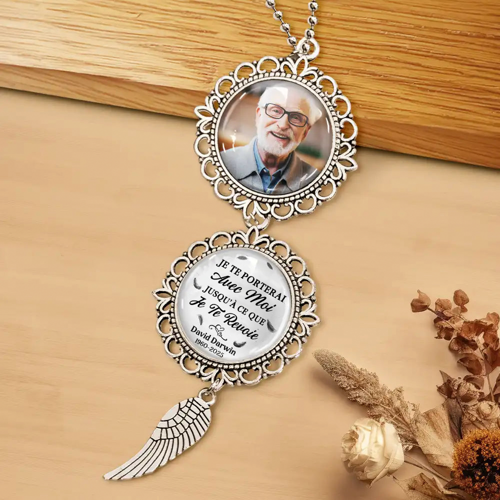 Je te porte avec moi... Pendentif personnalisé – Cadeau de deuil