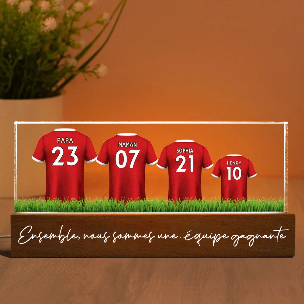 Maillot de football – Veilleuse personnalisée pour la famille