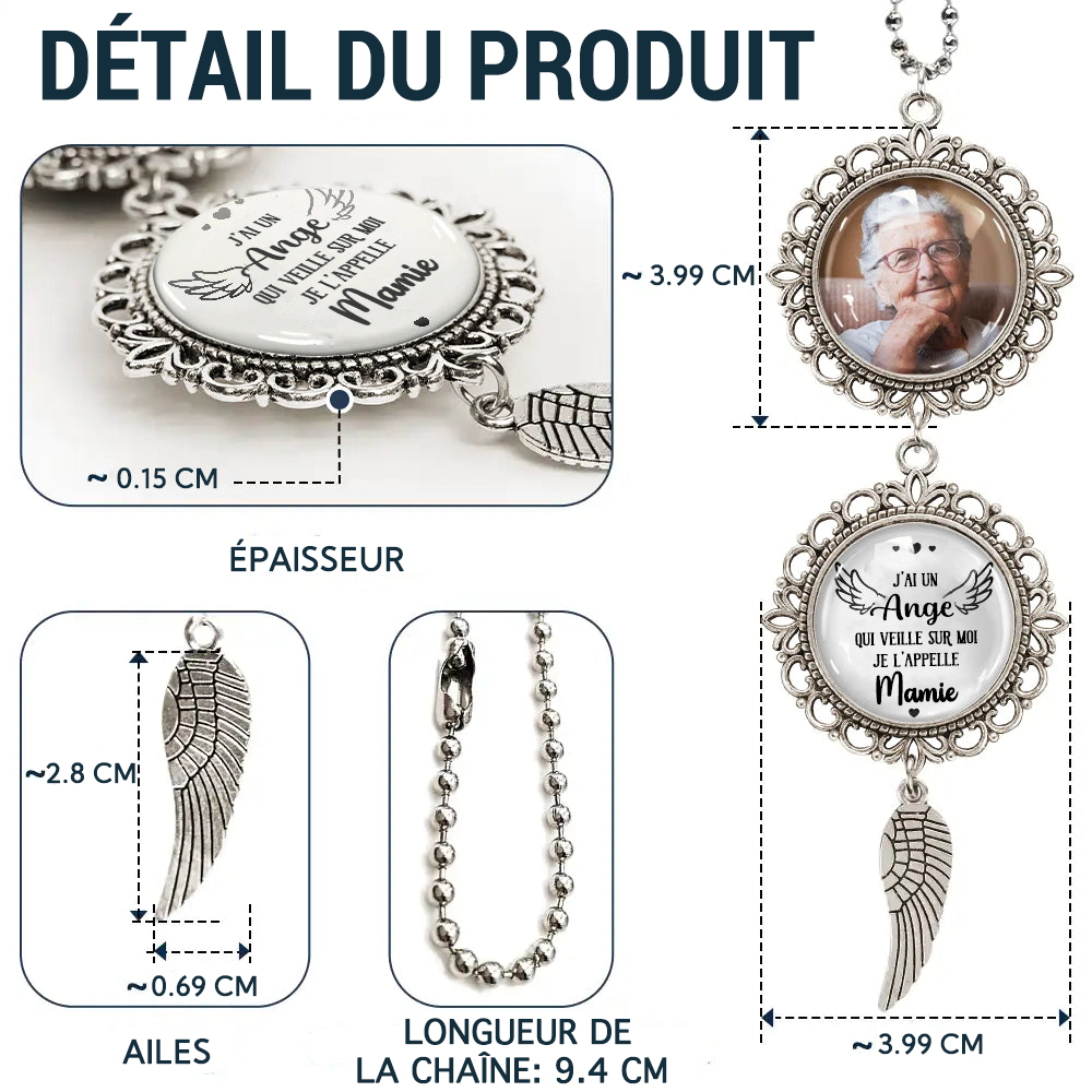 J'ai un ange... Pendentif personnalisé avec des ailes d'ange