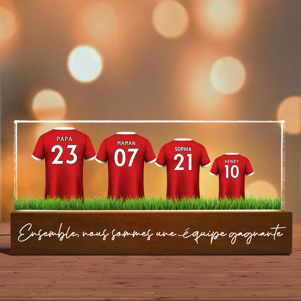 Maillot de football – Veilleuse personnalisée pour la famille