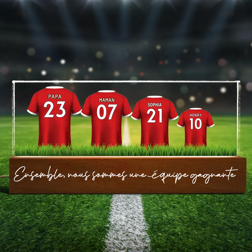 Maillot de football – Veilleuse personnalisée pour la famille