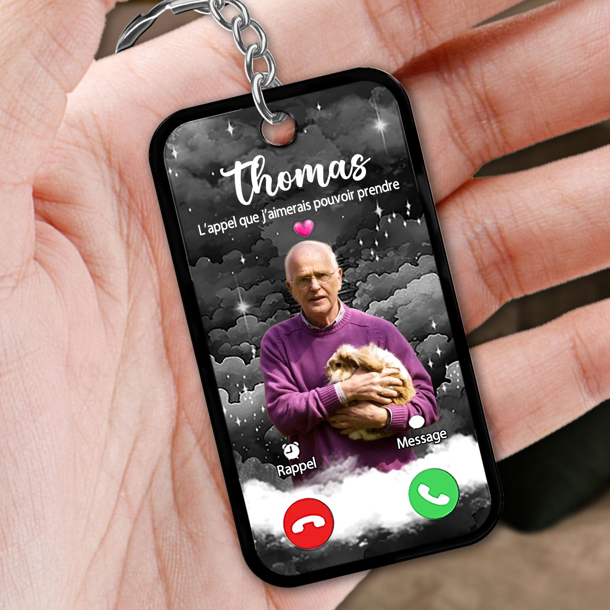 Porte-clés Acrylique Téléphone - Cadeaux de Deuil