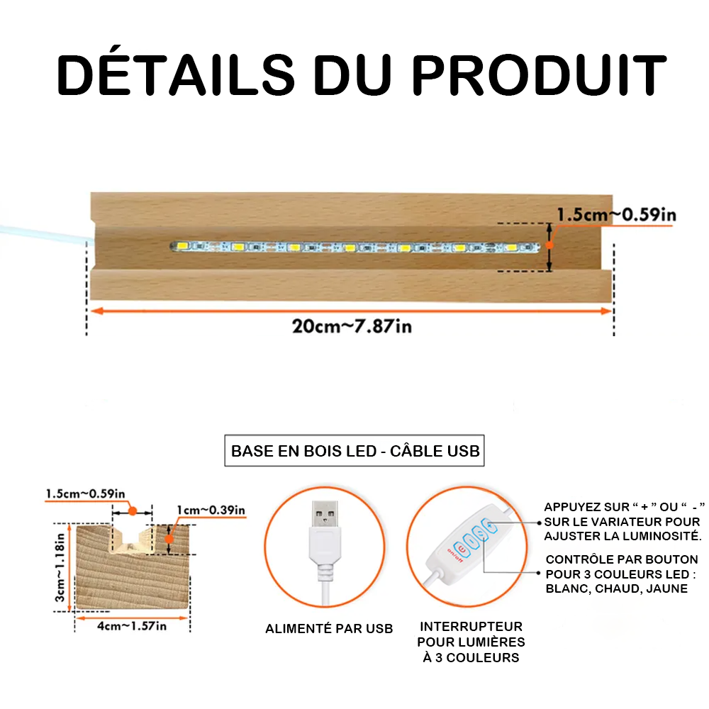 Veilleuse LED personnalisée DADDY avec fleurs de naissance, citations et prénoms – Cadeau pour papa