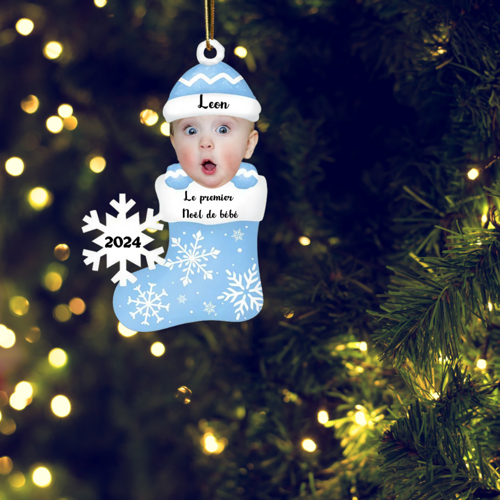 Bas de bébé et de Noël Ornement de Noël