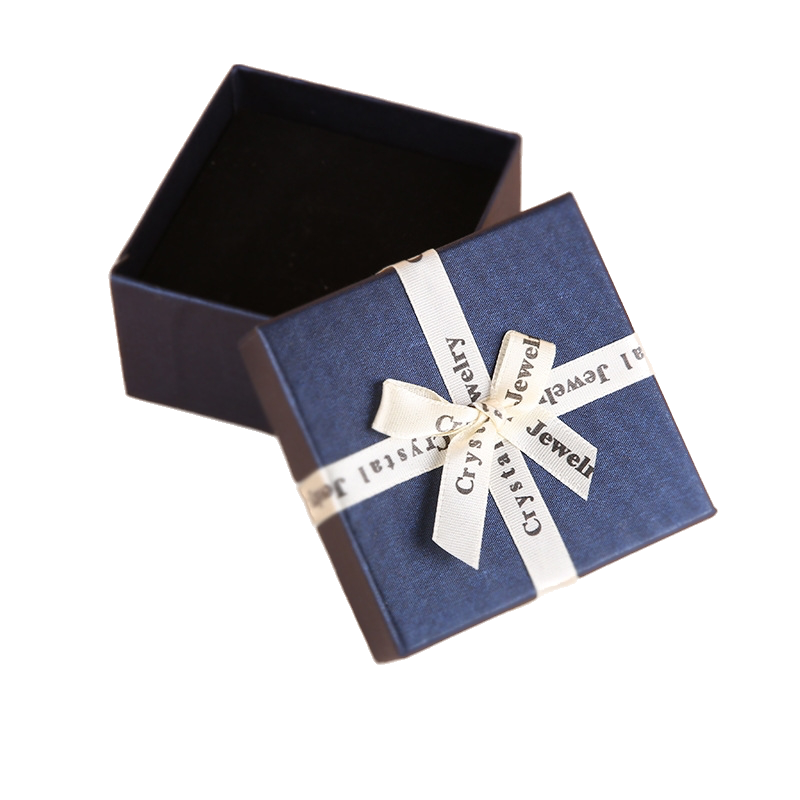 Boîte cadeau bleu foncé