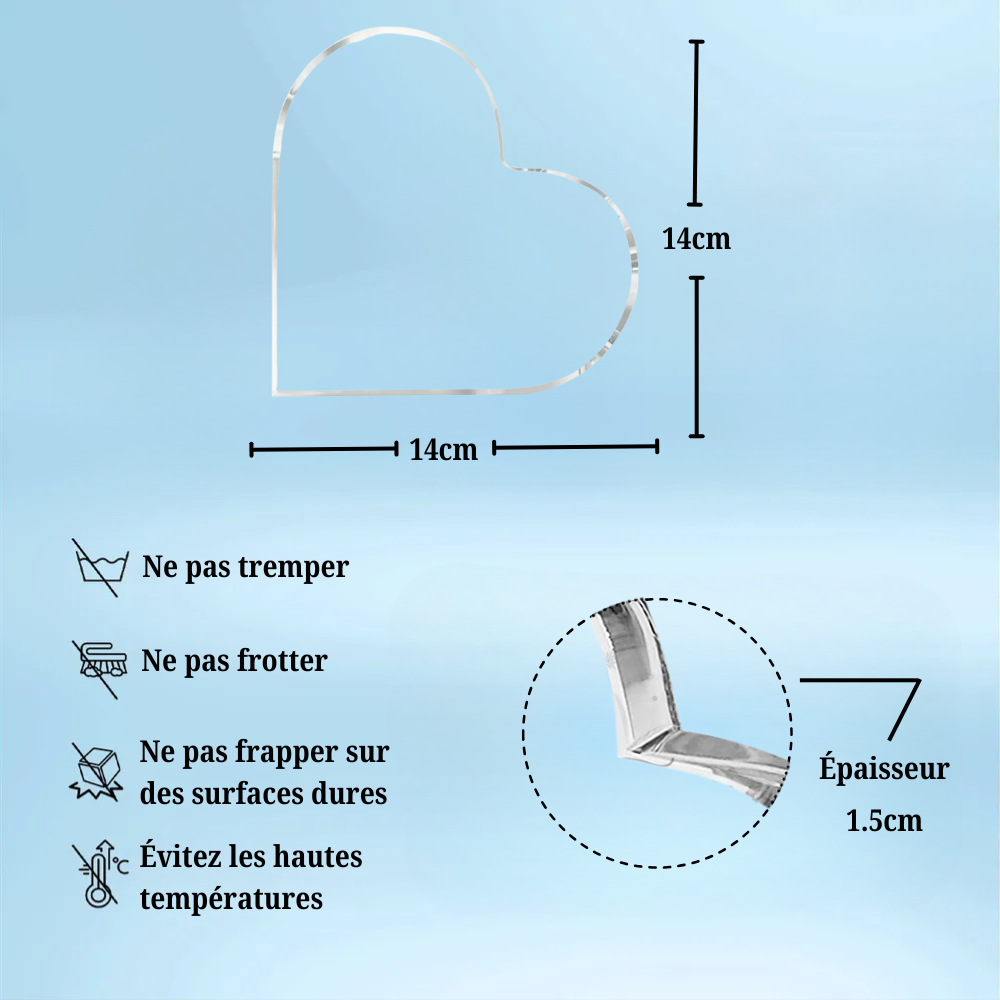 Cœur sur pied cadeau de deuil pour la famille