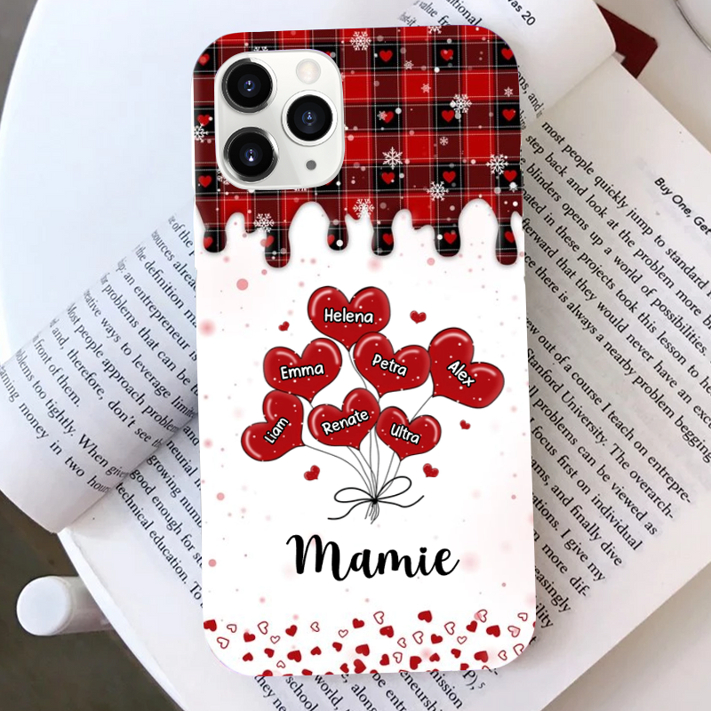 Cœurs en hiver - Coque personnalisée pour iPhone et Samsung