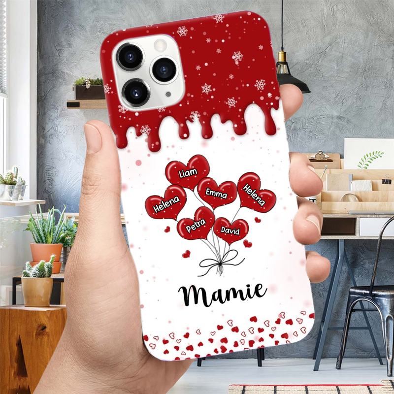 Cœurs en hiver - Coque personnalisée pour iPhone et Samsung