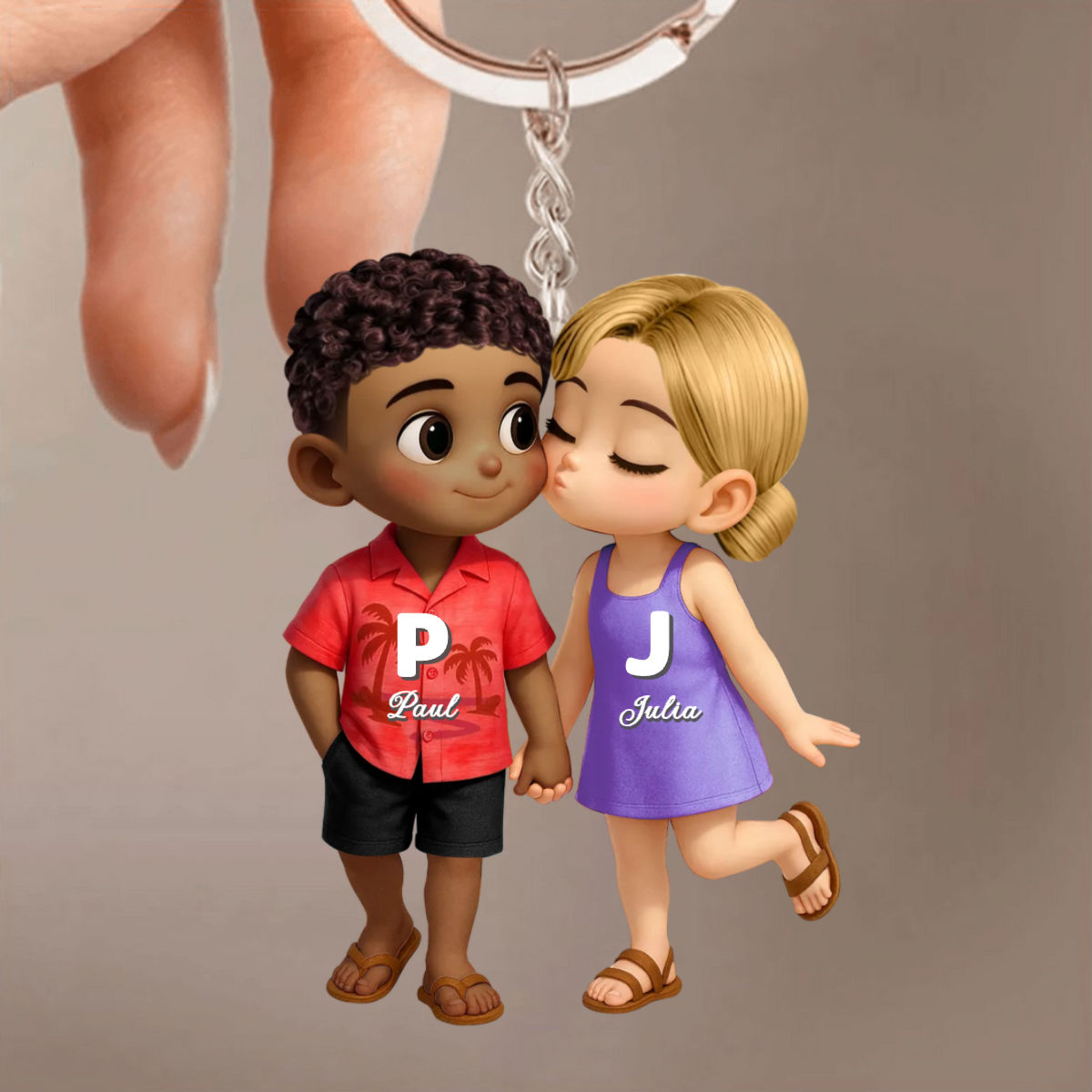 Porte-clés en acrylique personnalisé Couples d’été Cadeaux pour amoureux