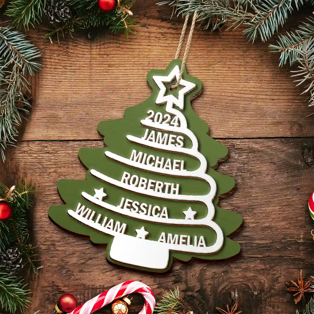 Arbre de Noël Pendentif de Noël avec nom Ornements personnalisés