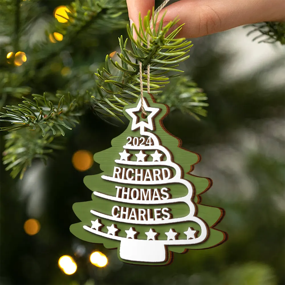 Arbre de Noël Pendentif de Noël avec nom Ornements personnalisés