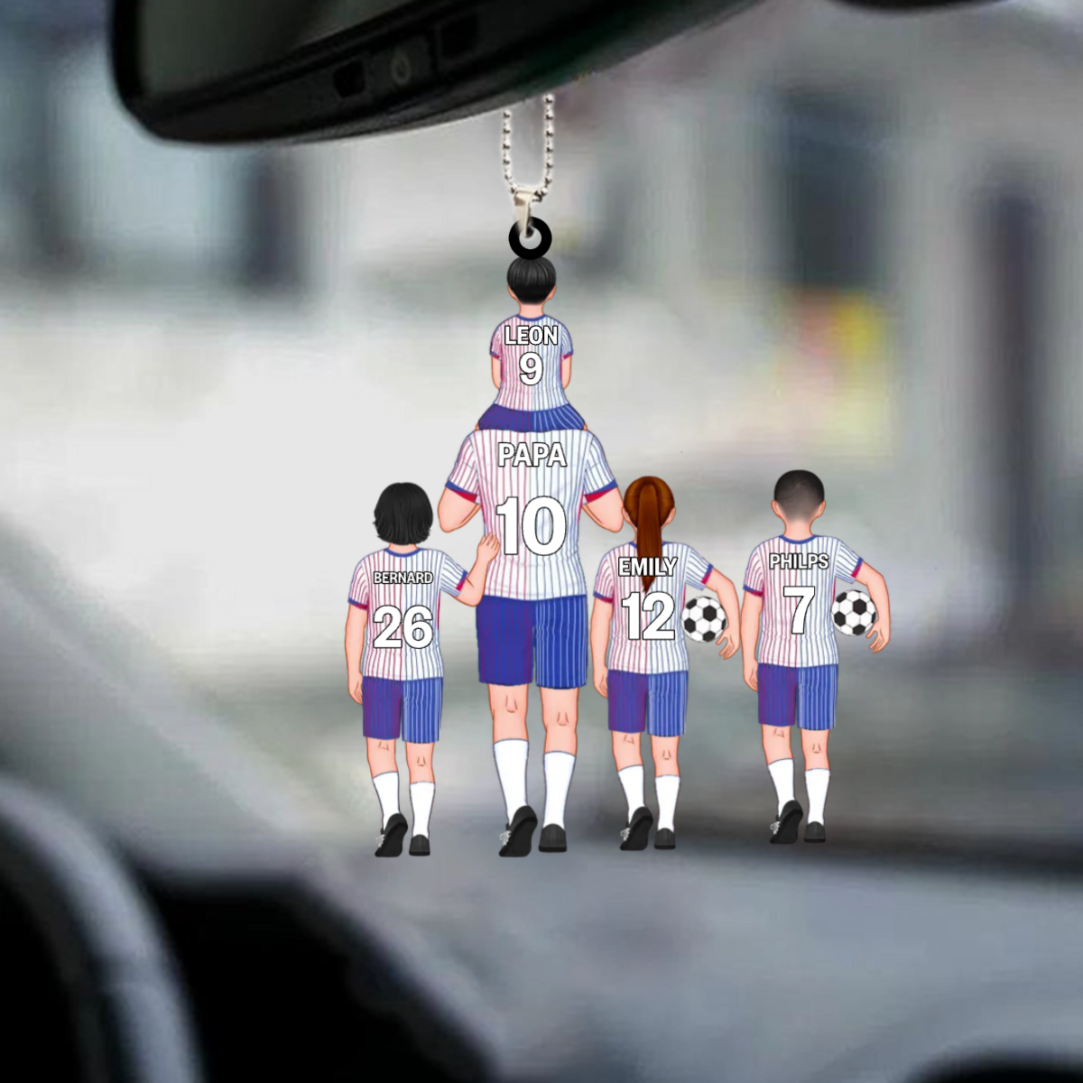 L'équipe de football de papa Pendentif acrylique
