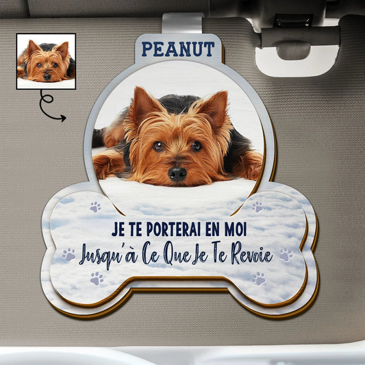 Clip personnalisé pour pare-soleil avec photo  Cadeau de condoléances