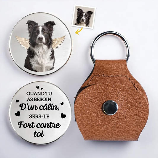 Ailes d’ange – Mini-câlin de poche avec photo, cadeau de deuil