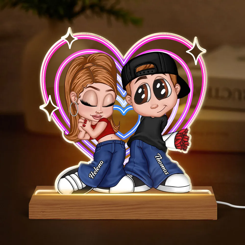 Couple Y2K – Lampe de nuit LED personnalisée