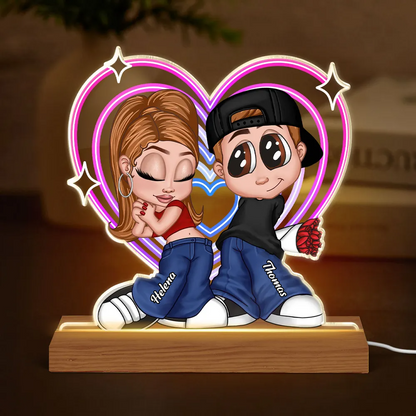 Couple Y2K – Lampe de nuit LED personnalisée
