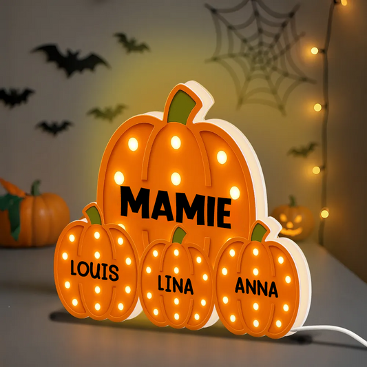 «Les Petits Citrons de Mamie » – Boîte lumineuse LED personnalisée, cadeau pour grand-mère