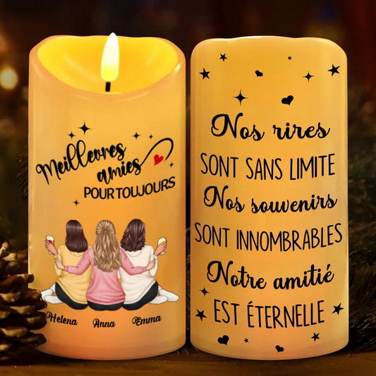 Bougie LED personnalisée pour amies et sœurs