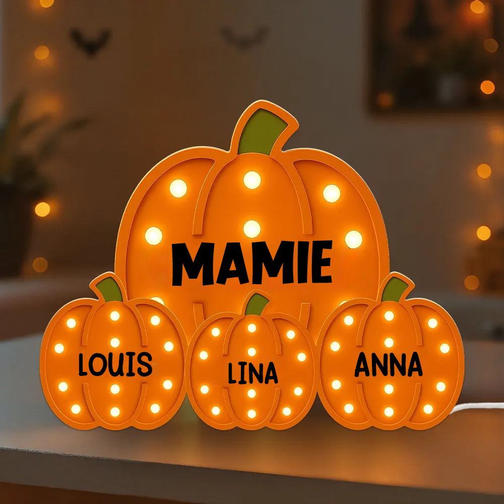 «Les Petits Citrons de Mamie » – Boîte lumineuse LED personnalisée, cadeau pour grand-mère