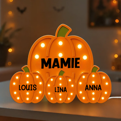 «Les Petits Citrons de Mamie » – Boîte lumineuse LED personnalisée, cadeau pour grand-mère
