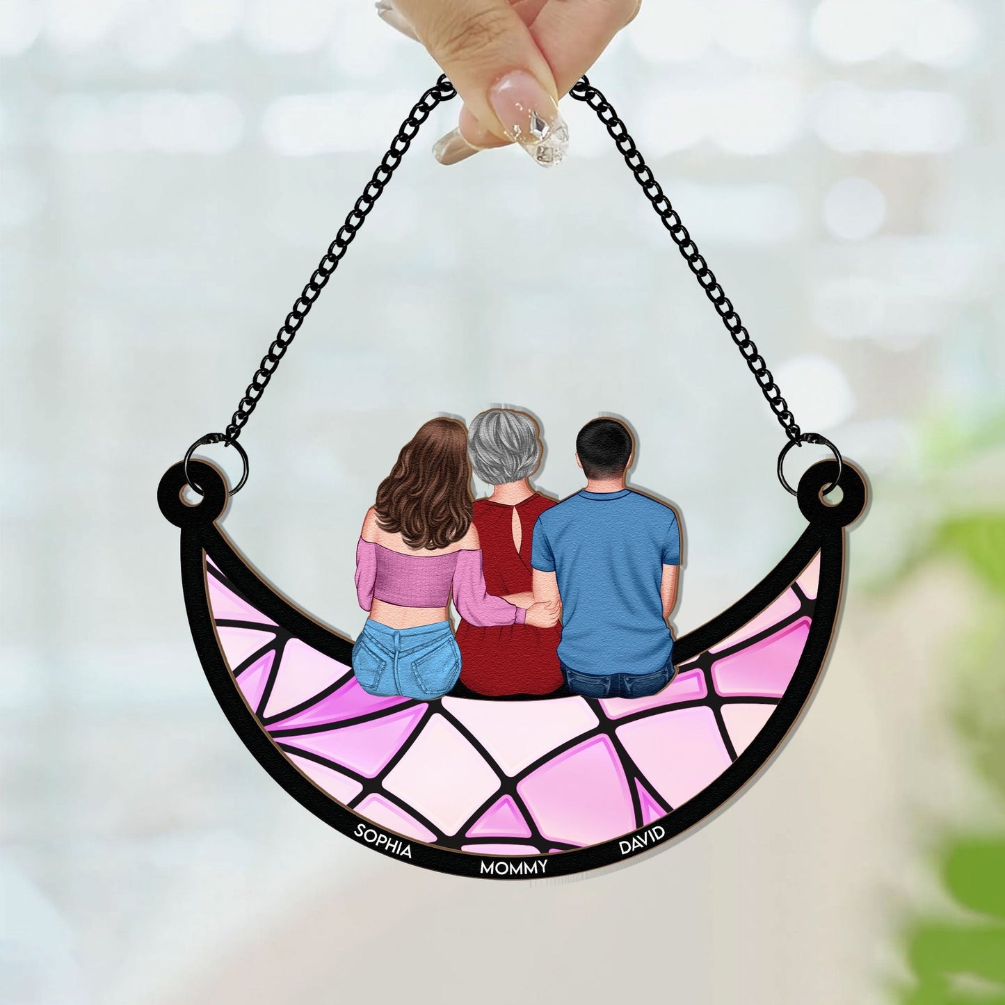 Attrape-soleil personnalisé - Mère et enfants pour maman et grand-mère